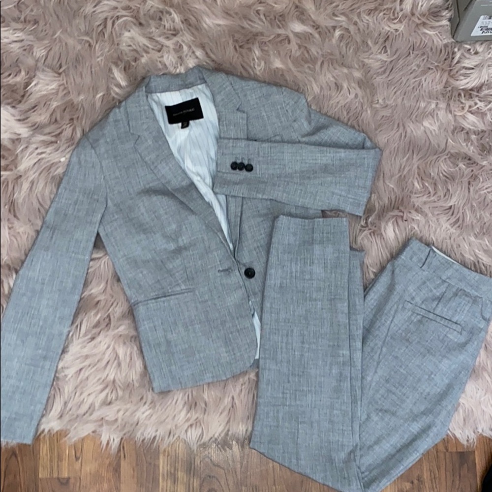 Women’s light gray suit